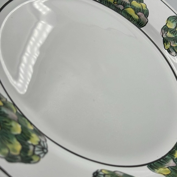 Ortino Nahid 1998 Artichoke Serving Plate Deruta Italy Hand Painted 11" Vintage - Picture 6 of 6